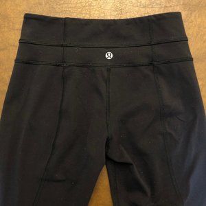 black mid-rise lululemon leggings